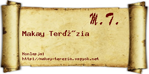 Makay Terézia névjegykártya
