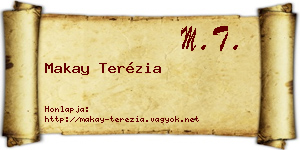 Makay Terézia névjegykártya